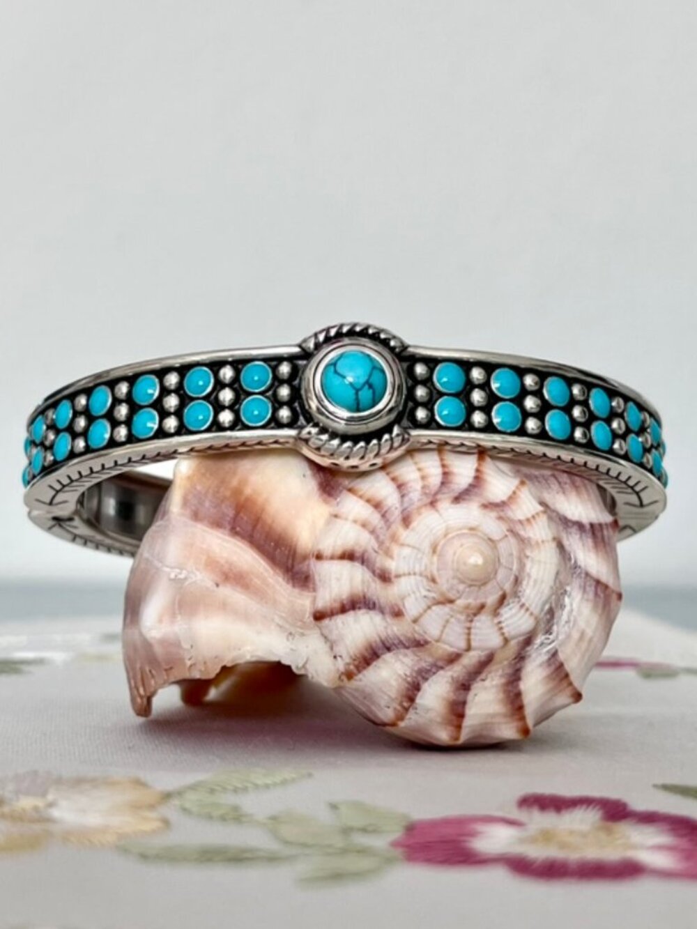 Brighton Turquoise Southwest Dream Trail Hinged Bangle
